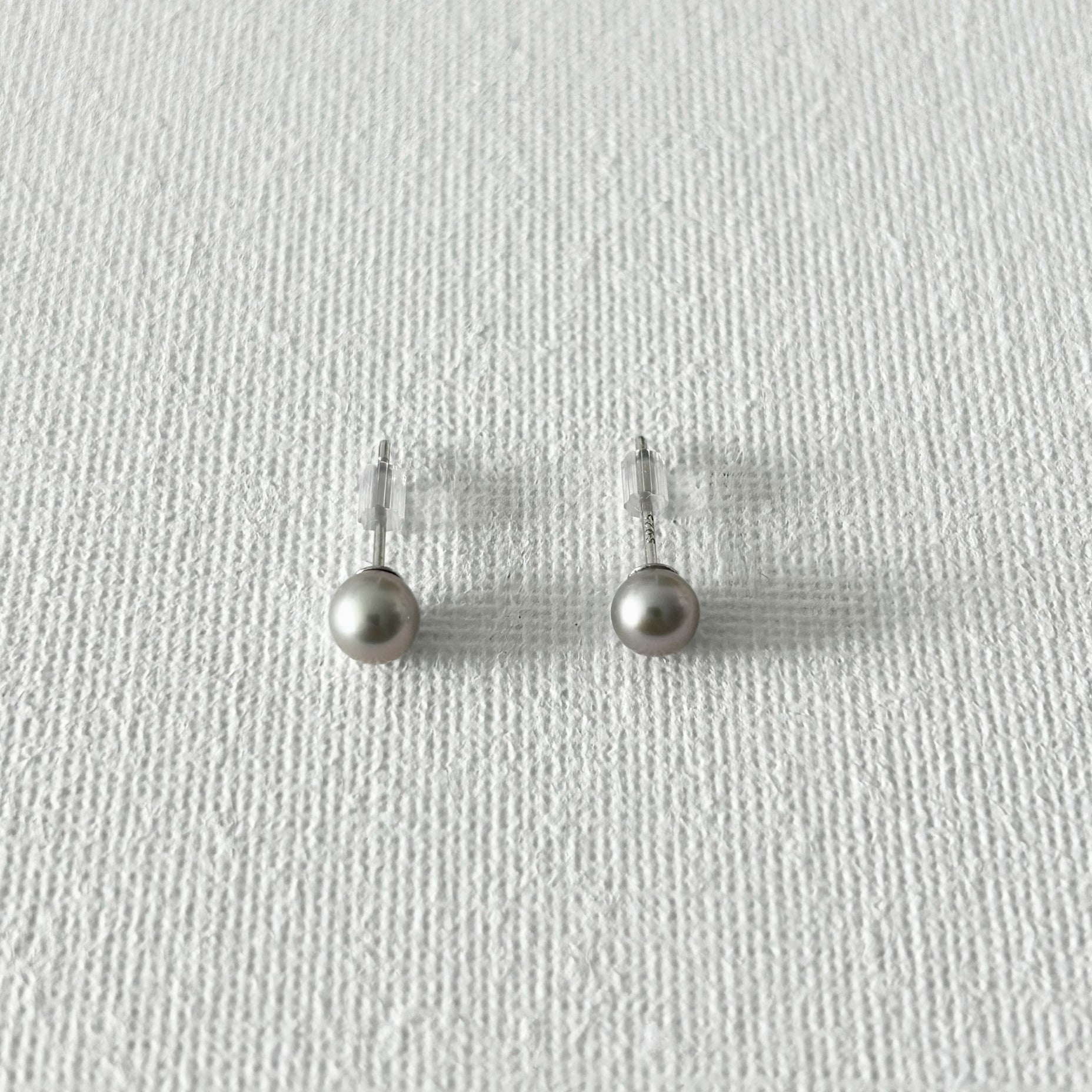 Minimal Natural Pearl Stud Earrings 5–5.5mm in Sterling Silver featuring natural freshwater pearl and 925 sterling silver by Toronto-based Meng Jewellery