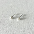 Minimal Natural Pearl Stud Earrings 5–5.5mm in Sterling Silver featuring natural freshwater pearl and 925 sterling silver by Toronto-based Meng Jewellery
