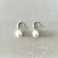 Natural Pearl Silver Hook Earrings by Meng Jewellery