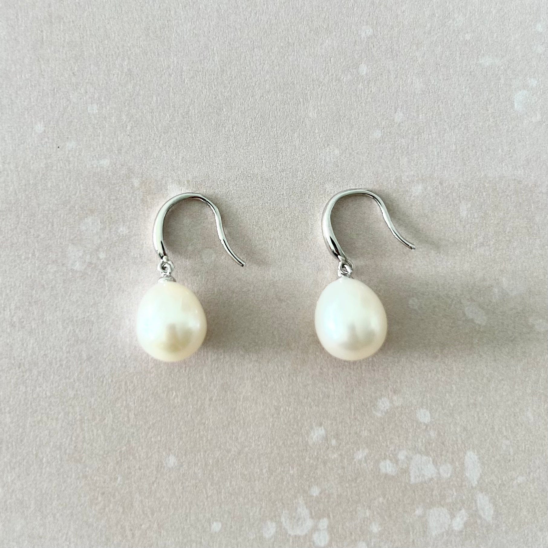 Natural Pearl Silver Hook Earrings