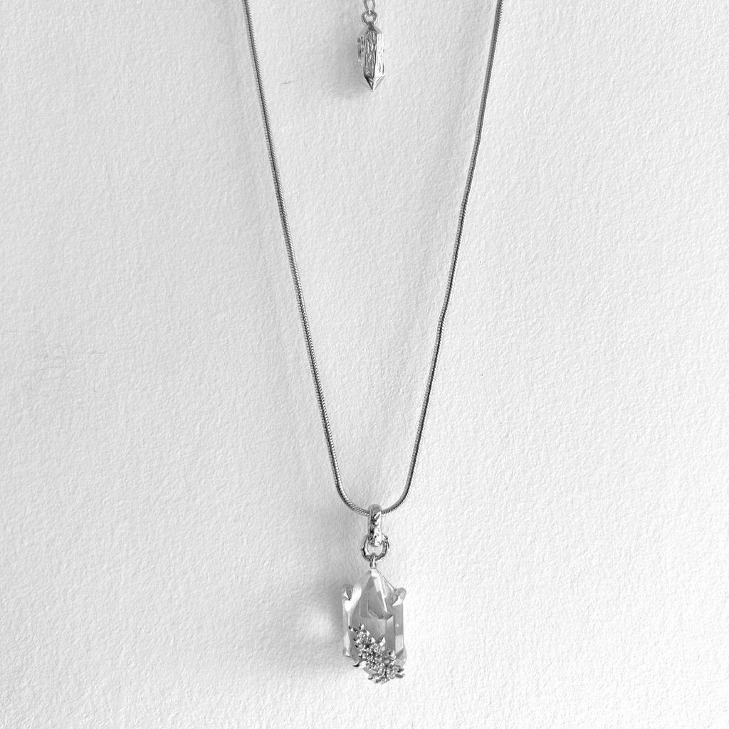 Mossborne Clear Quartz Detachable Earrings