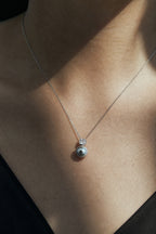 minimalist grey freshwater pearl necklace sterling silver canada